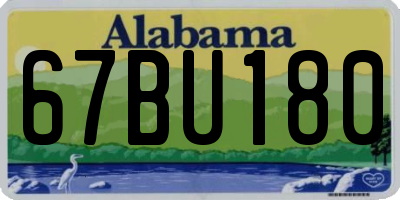 AL license plate 67BU180