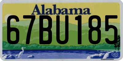 AL license plate 67BU185