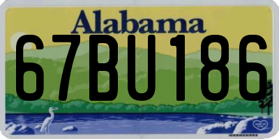 AL license plate 67BU186