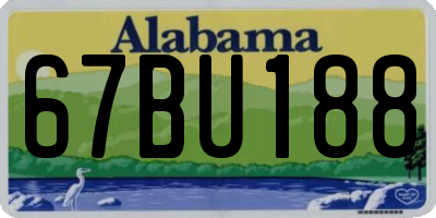 AL license plate 67BU188