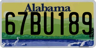 AL license plate 67BU189