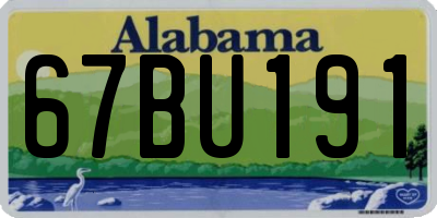 AL license plate 67BU191