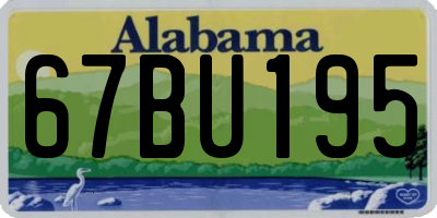 AL license plate 67BU195