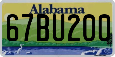 AL license plate 67BU200