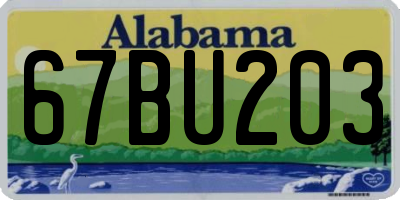 AL license plate 67BU203