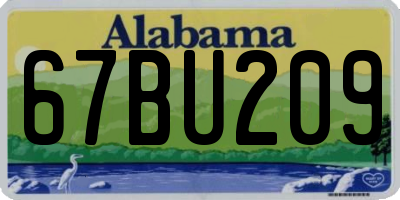 AL license plate 67BU209