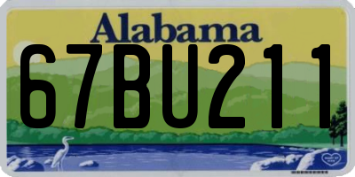 AL license plate 67BU211