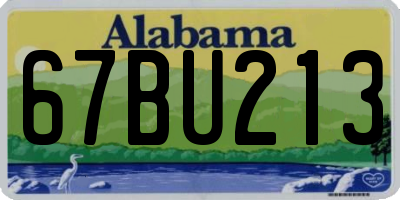 AL license plate 67BU213