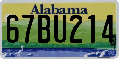 AL license plate 67BU214