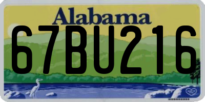 AL license plate 67BU216