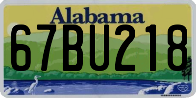 AL license plate 67BU218