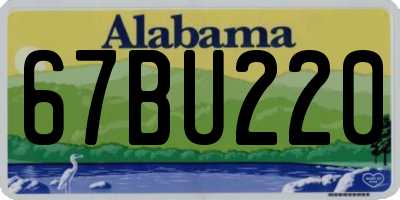 AL license plate 67BU220