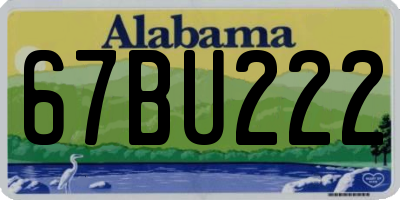 AL license plate 67BU222