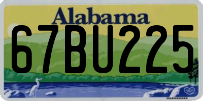 AL license plate 67BU225