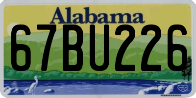 AL license plate 67BU226