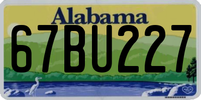 AL license plate 67BU227