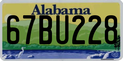AL license plate 67BU228