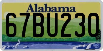 AL license plate 67BU230