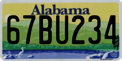 AL license plate 67BU234