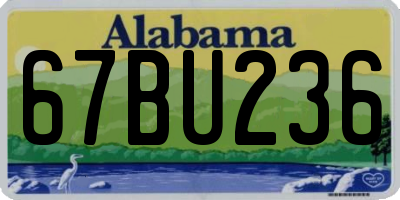AL license plate 67BU236
