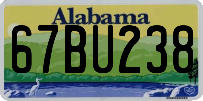 AL license plate 67BU238