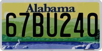 AL license plate 67BU240