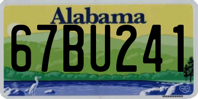 AL license plate 67BU241
