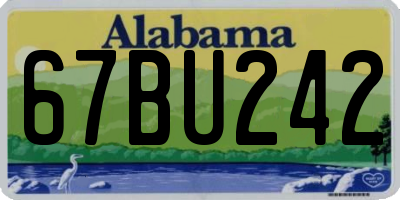 AL license plate 67BU242