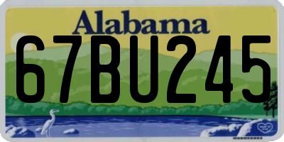 AL license plate 67BU245