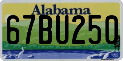 AL license plate 67BU250