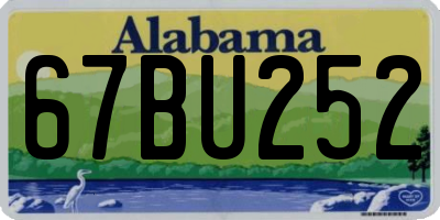 AL license plate 67BU252