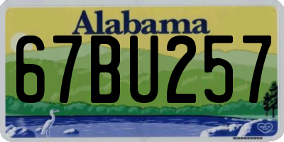 AL license plate 67BU257