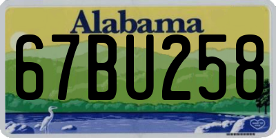 AL license plate 67BU258