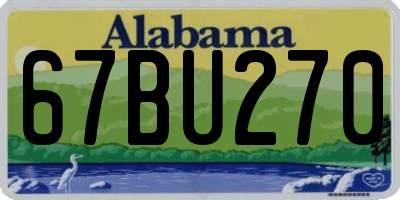 AL license plate 67BU270