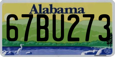 AL license plate 67BU273