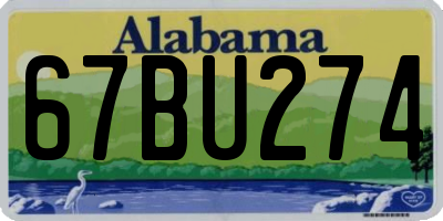 AL license plate 67BU274