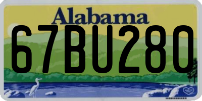 AL license plate 67BU280