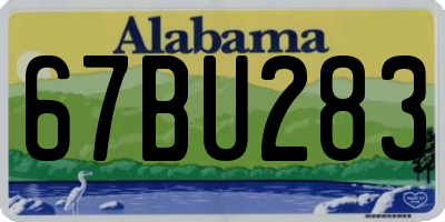 AL license plate 67BU283