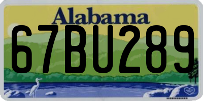 AL license plate 67BU289