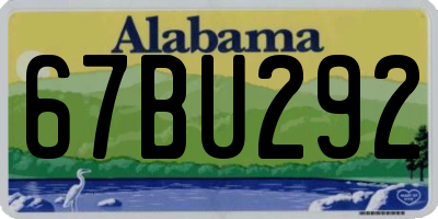 AL license plate 67BU292