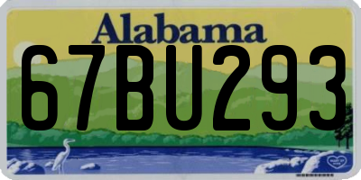 AL license plate 67BU293