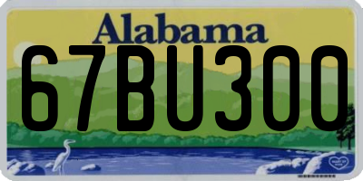 AL license plate 67BU300