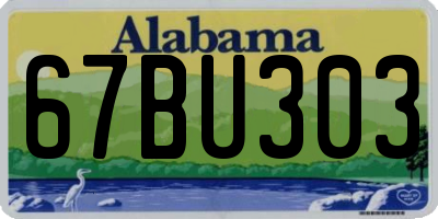 AL license plate 67BU303