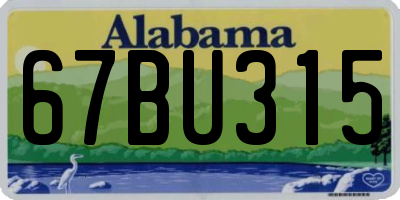 AL license plate 67BU315