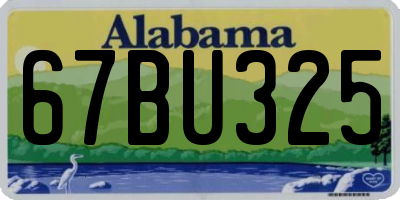 AL license plate 67BU325