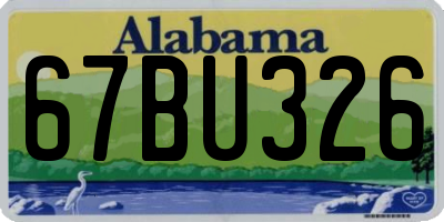 AL license plate 67BU326