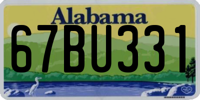 AL license plate 67BU331