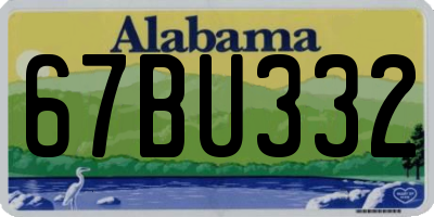 AL license plate 67BU332
