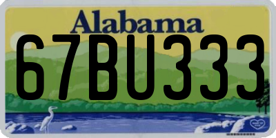 AL license plate 67BU333