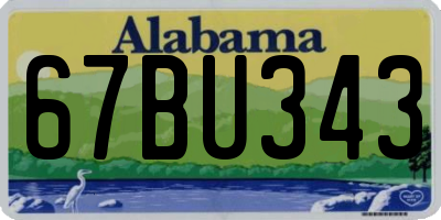 AL license plate 67BU343